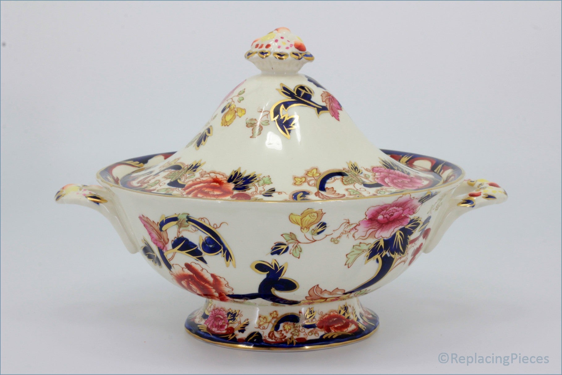 Masons - Mandalay Blue - Lidded Vegetable Dish