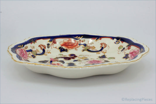 Masons - Mandalay Blue - Scalloped Open Vegetable Dish