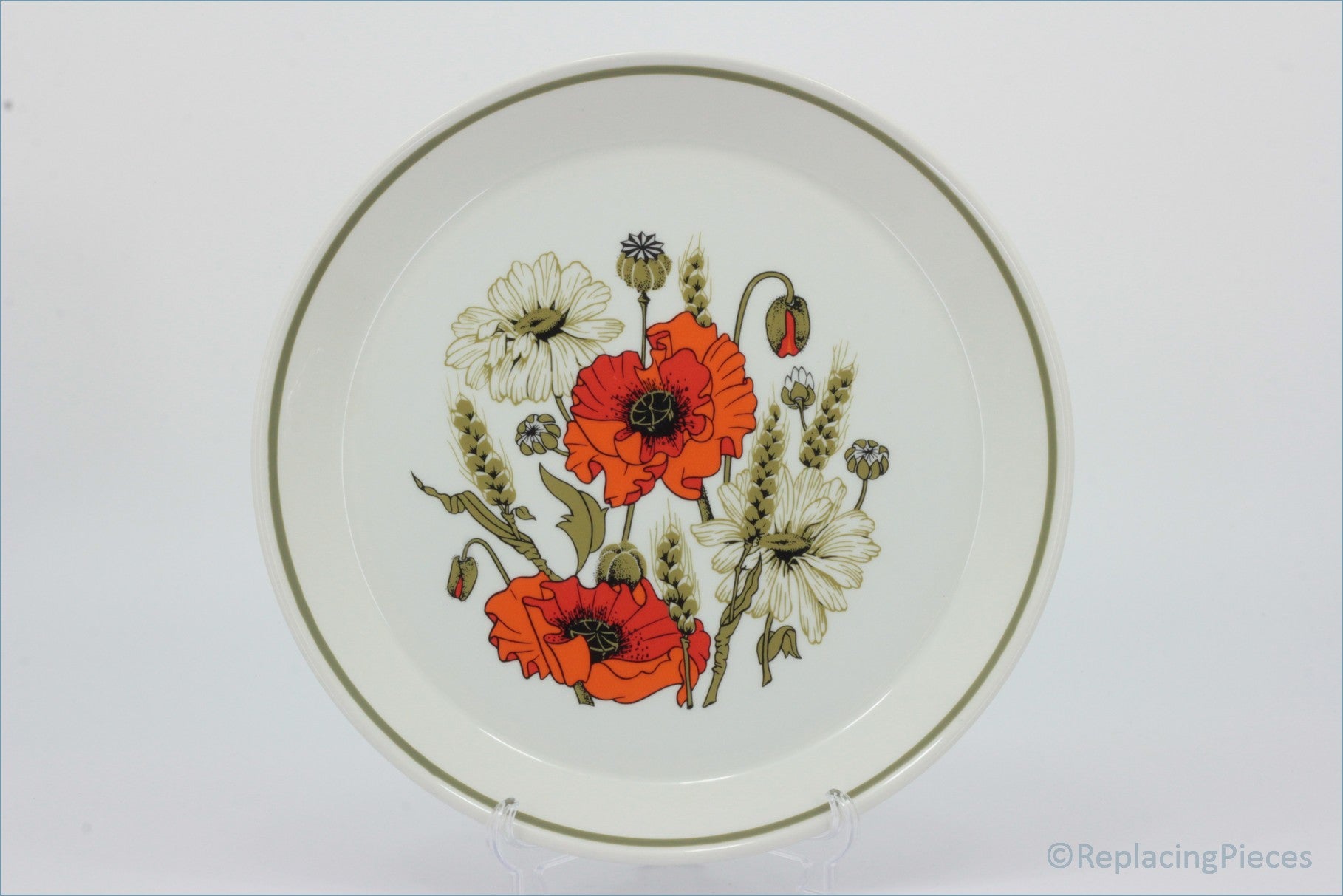 J & G Meakin - Poppy - 10" Dinner Plate (Angled Rim)