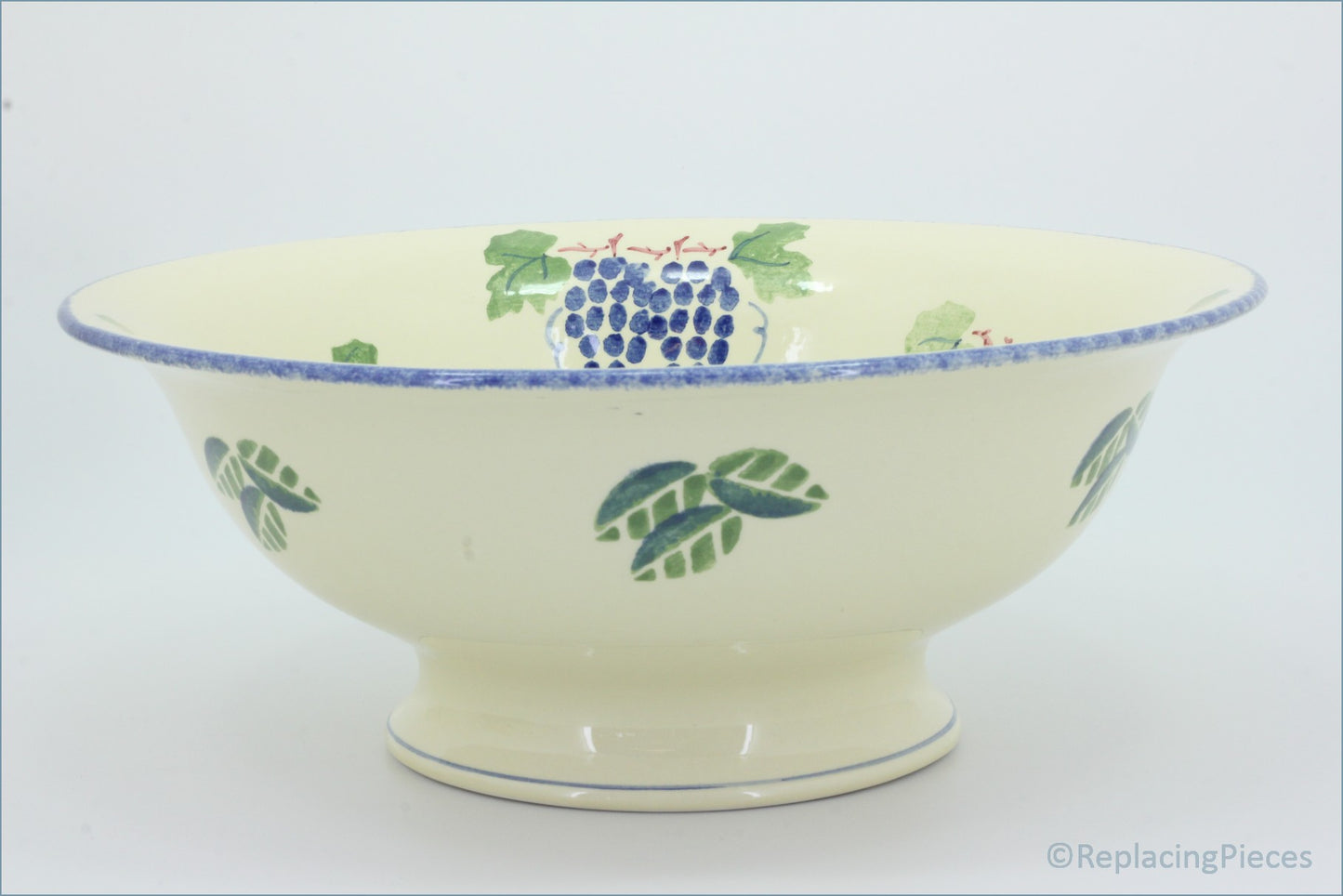 Poole - Dorset Fruit - 12 1/4" Footed Salad Bowl (Grapes)