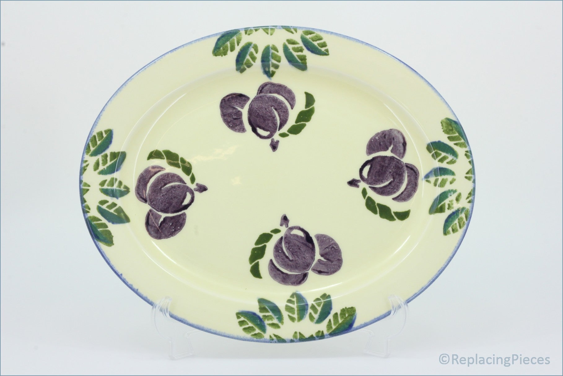 Poole - Dorset Fruit - 13 1/2" Oval Platter (Plums)