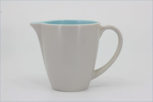 Poole - Dove Grey & Sky Blue - Milk Jug (Angled Spout)