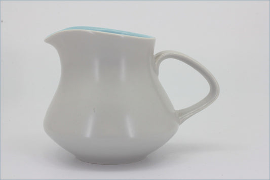 Poole - Dove Grey & Sky Blue - Milk Jug (Bulbous)