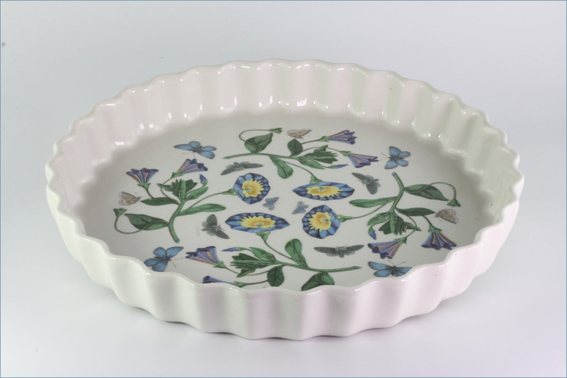 Portmeirion - Botanic Garden - 12 1/4" Flan Dish (Convolvulus)