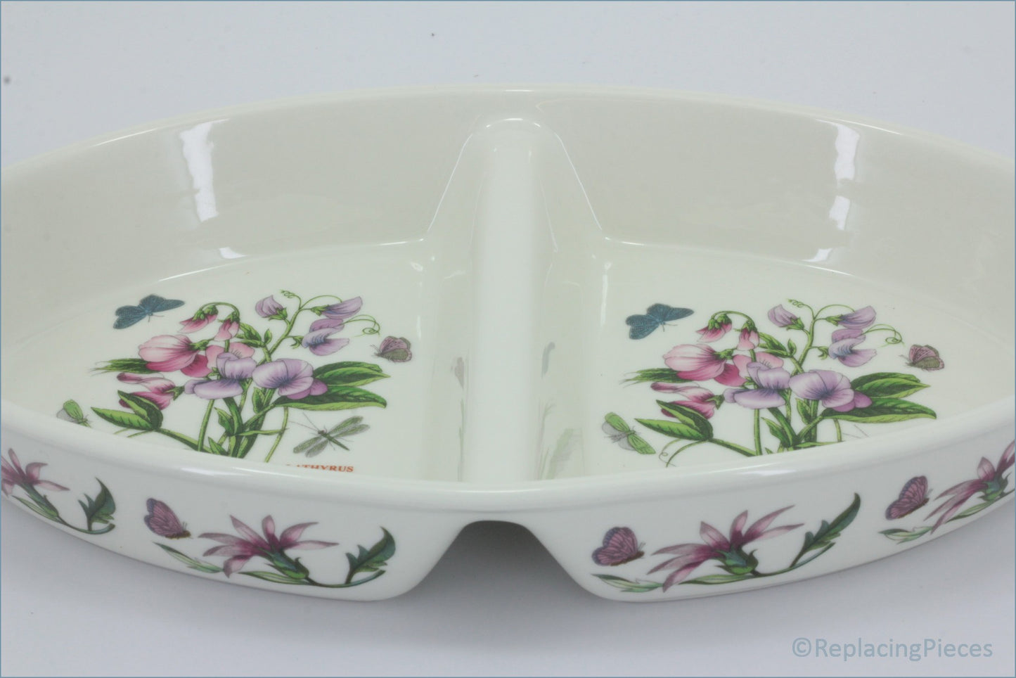 Portmeirion - Botanic Garden - Oval Divided Roaster (Sweet Pea)
