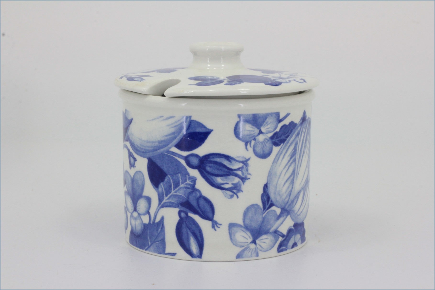 Portmeirion - Harvest Blue - Lidded Sugar Bowl (Straight Sided)