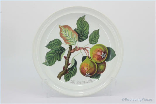 Decorative plate with a botanical design of apples and leaves on a white - Portmeirion - Pomona - Dinner Plate (The Teignton Squash Pear)background