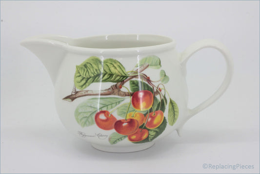 Portmeirion - Pomona - Gravy Boat (The Biggarreux Cherry) - White ceramic pitcher with cherry design on a white background