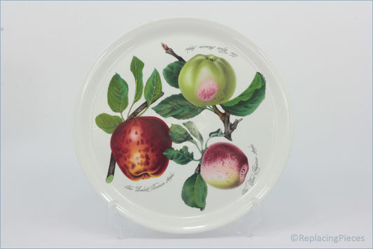 Portmeirion - Pomona - 12 1/8" Pizza Plate (Multi Fruits) - Decorative plate with illustrations of apples on a white background