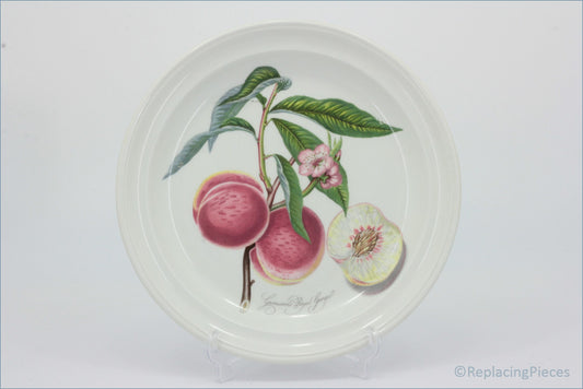 Decorative plate with botanical illustration of peaches on a white - Portmeirion - Pomona - 8 5/8" Salad Plate (Grimwoods Royal George)background