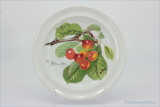 Portmeirion - Pomona - 7 1/2" Side Plate  (The Biggarreux Cherry) - Decorative plate with cherry design on a white background