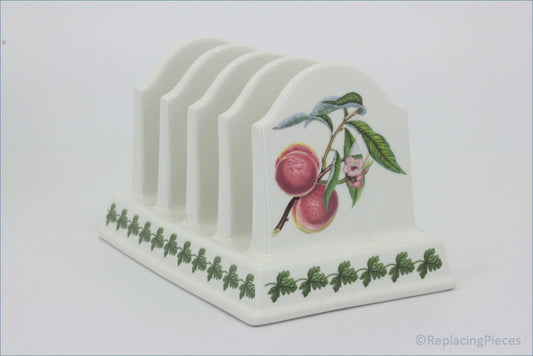Portmeirion - Pomona - Toast Rack - White ceramic toast rack with fruit design on a white background