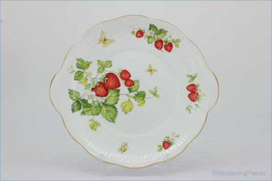 Queens - Virginia Strawberry - Bread & Butter Serving Plate (Ribbed Rim)