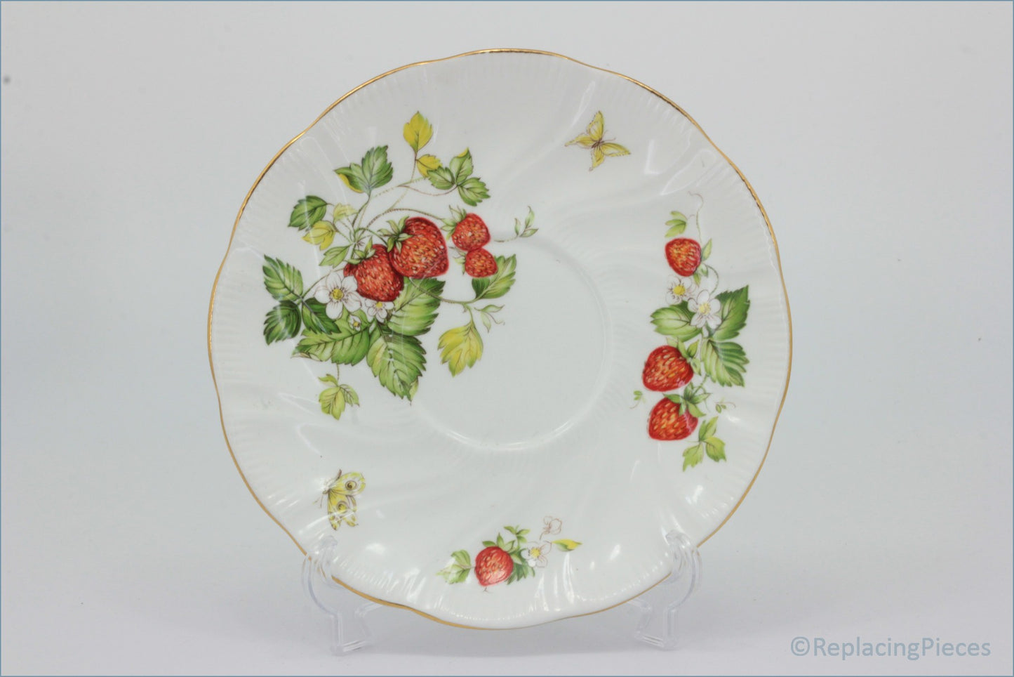 Queens - Virginia Strawberry - Gravy Boat Stand (Swirl Rim)