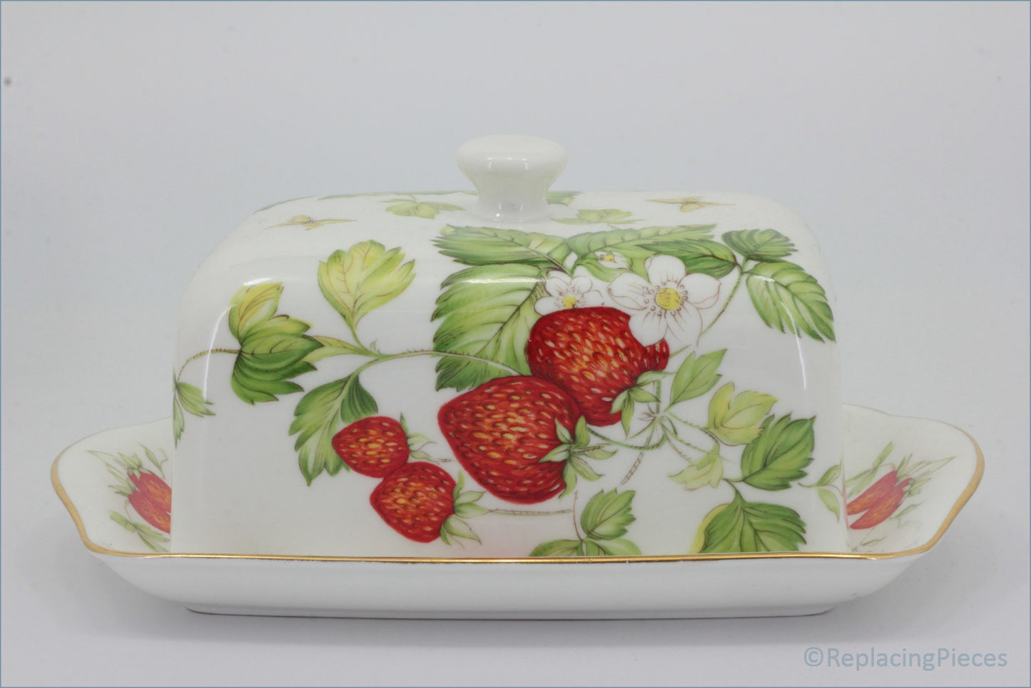 Queens - Virginia Strawberry - Lidded Butter Dish