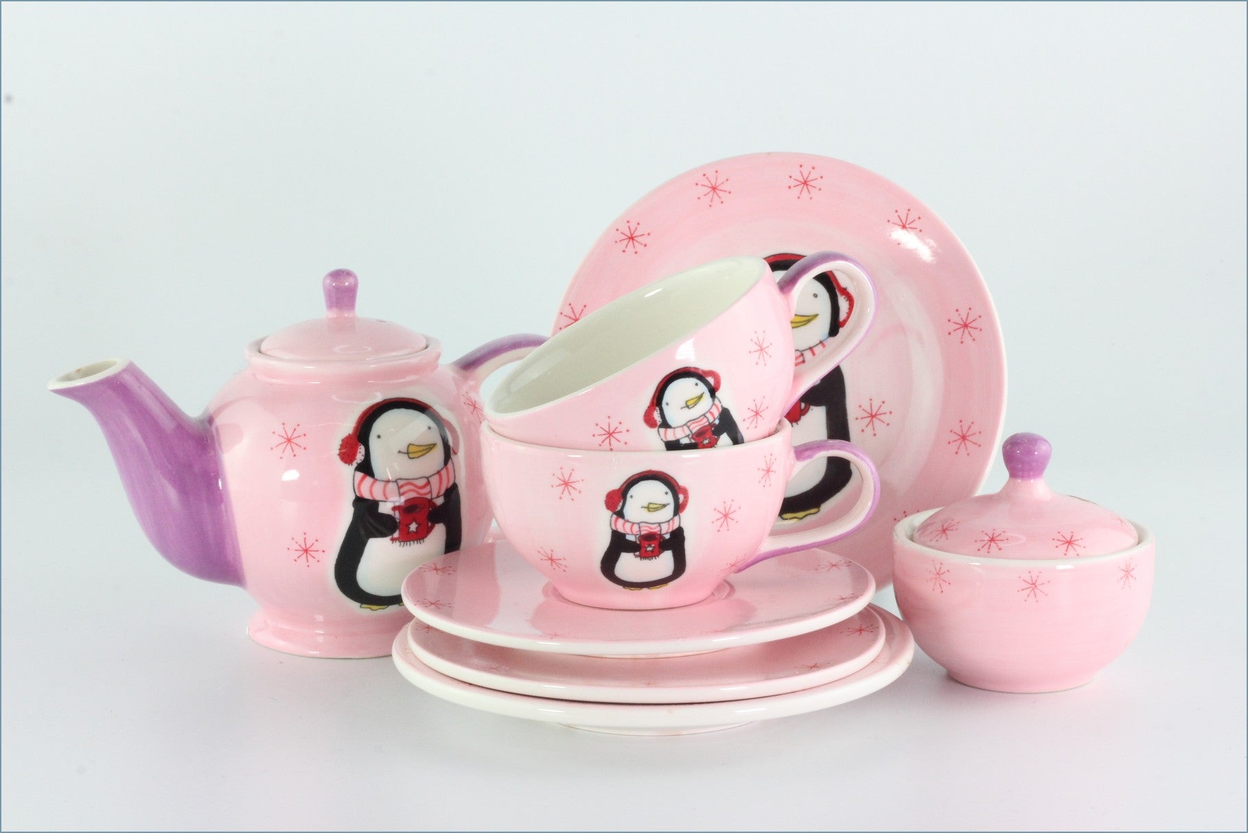 RPW200 Whittards Mini Tea Set 'Penguins' (no jug) ReplacingPieces