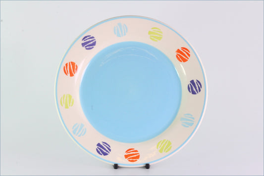 RPW234 - Whittards - 8" Salad Plate (Blue Center, Zig Zag)