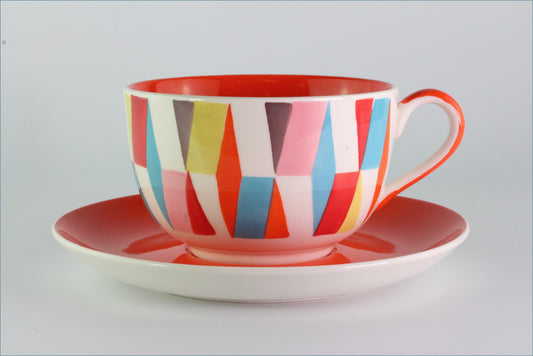 RPW238 - Whittards - Jumbo Cup And Saucer (Geo Shapes)
