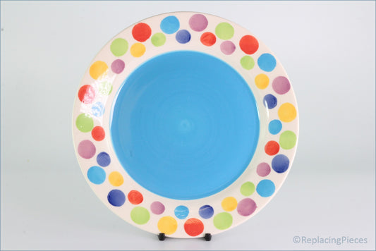 RPW244 - Whittards - 8 1/4" Salad Plate (Multi Coloured Spots - Blue Interior)