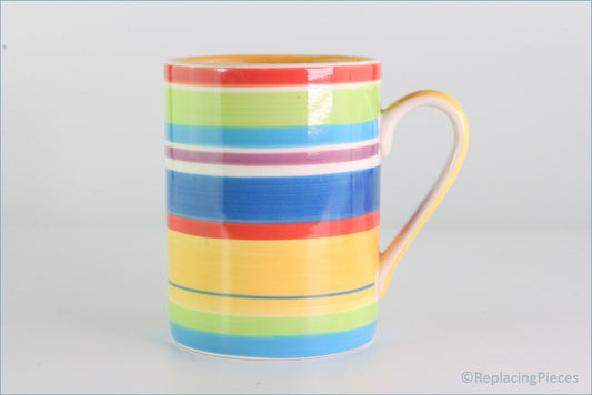 RPW248 - Whittards - Mug (Multi Stripes - Yellow Interior)