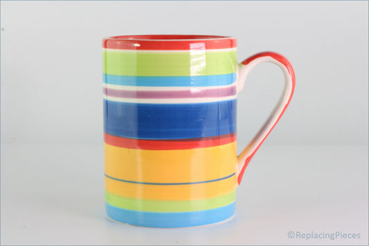 RPW249 - Whittards - Mug (Multi Stripes - Red Interior)