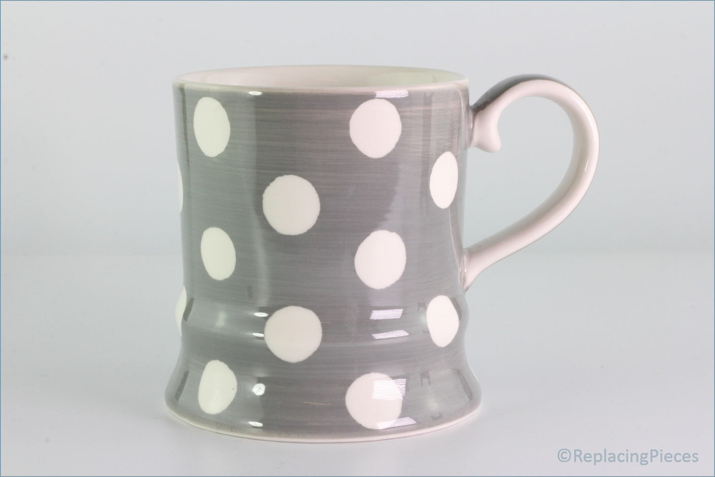 RPW257 - Whittards - Tankard Mug (Grey With White Spots)