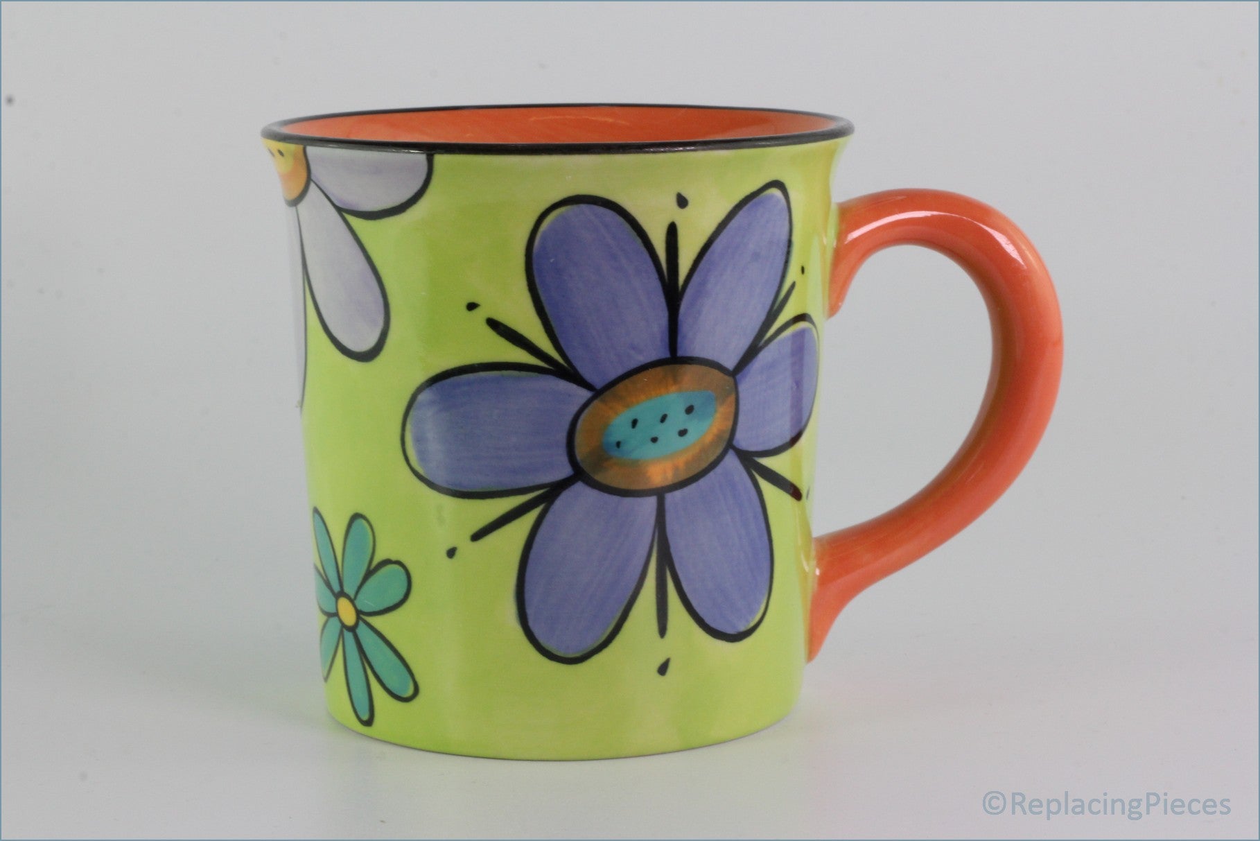 RPW264 - Whittards - Mug - (Green/Purple Flower)