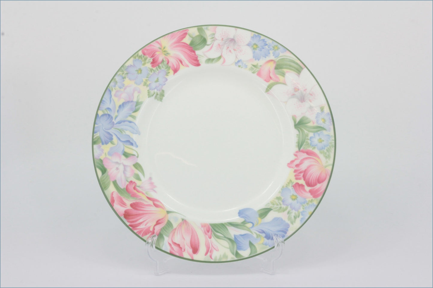 Royal Albert - Fonteyn - 8" Salad Plate - Floral-patterned plate on a white background