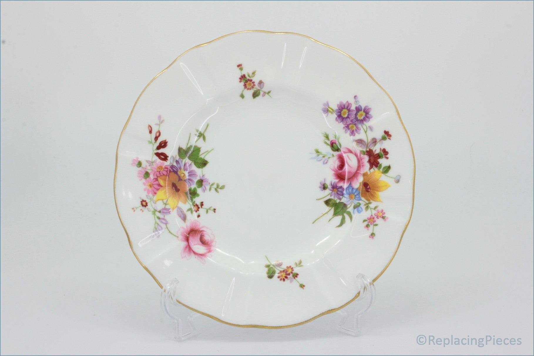 Royal Crown Derby - Derby Posies - 6 3/8" Side Plate - Ceramic plate with floral design on a white background