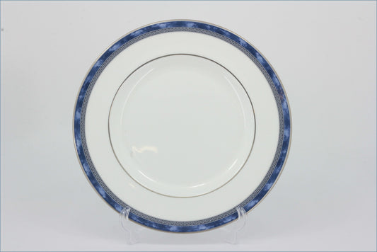 Royal Doulton - Atlanta (H5237) - 8" Salad Plate - White plate with blue decorative rim on a white background