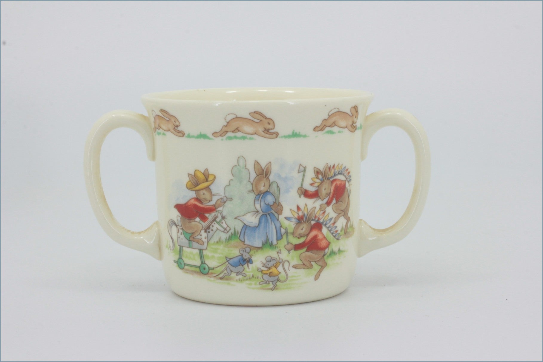 Royal Doulton - Bunnykins - 2 Handled Mug (Cowboys & Indians)