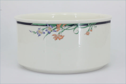 Royal Doulton - Juno - 9" Salad Bowl - Ceramic bowl with floral design on a white background