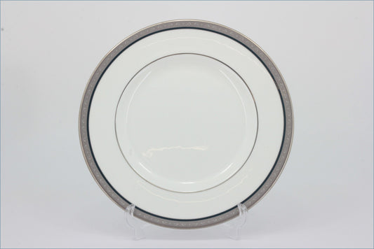 Royal Doulton - Legacy H5300 - 8" Salad Plate - White plate with a silver rim on a white background
