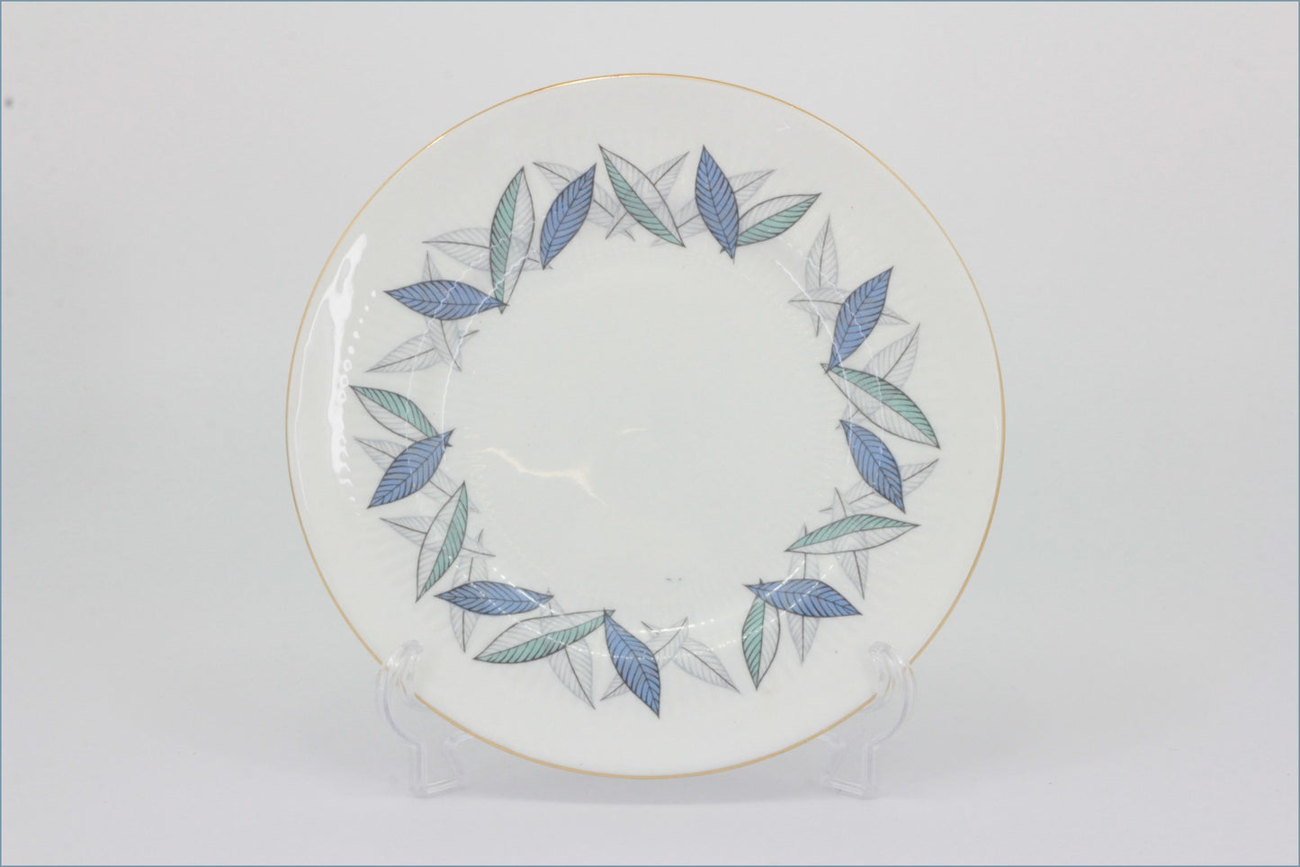 Royal Standard - Trend - 6 1/4" Side Plate - Decorative plate with leaf pattern on a white background