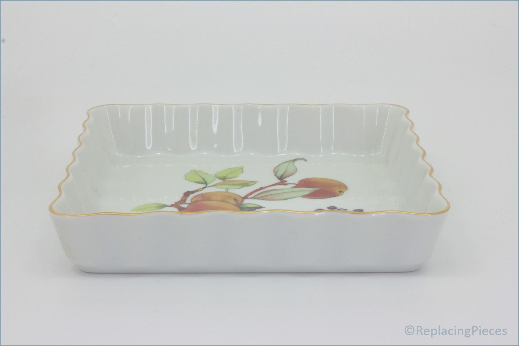 Royal Worcester - Evesham Gold - 7 1/2" Square Flan Dish