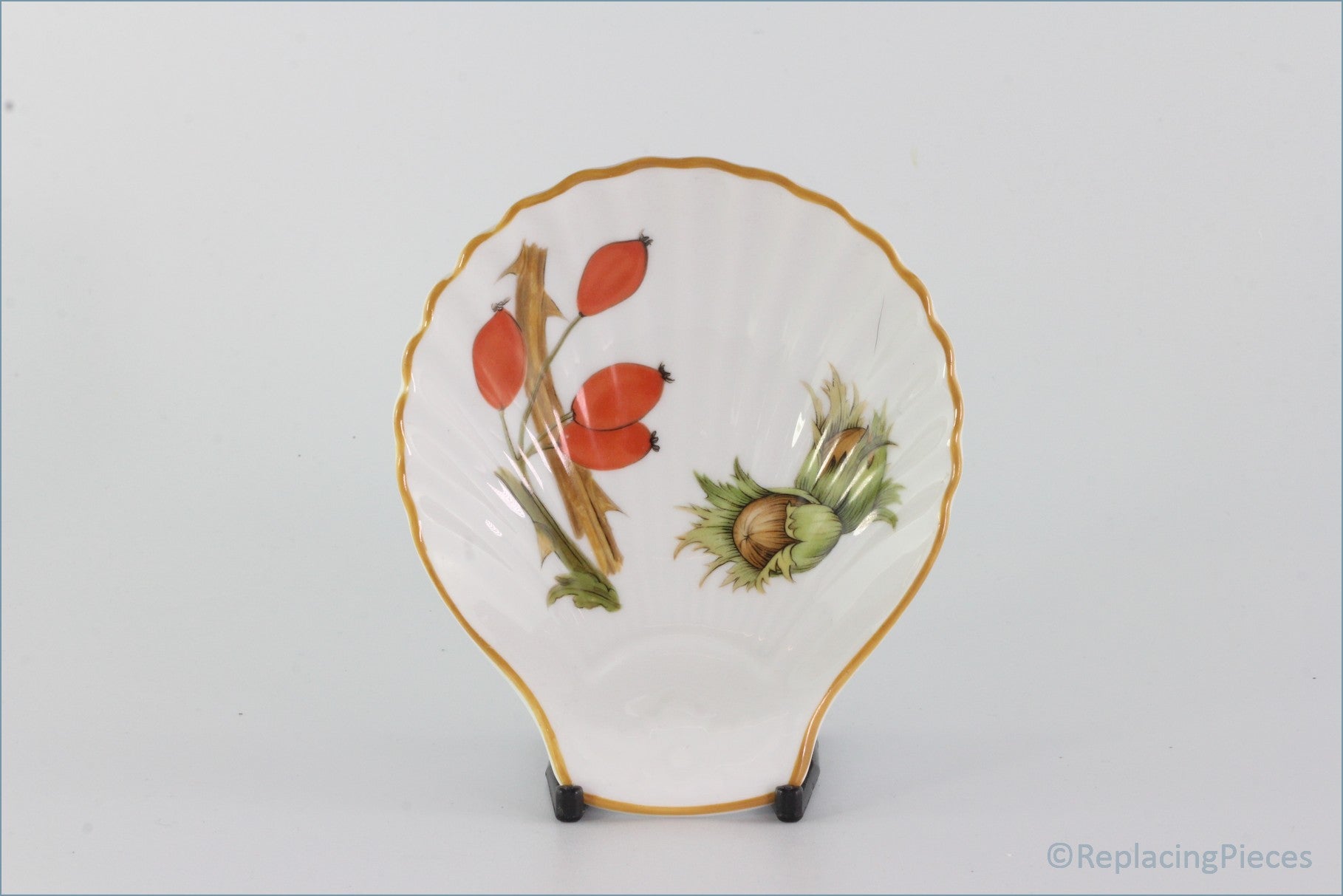 Royal Worcester - Wild Harvest - Shell Dish (Yellow Rim)