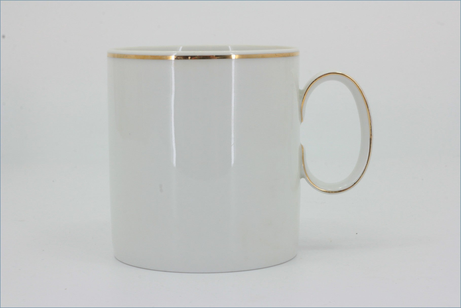 Thomas - White With Thin Gold Band - Mug/Breakfast Cup