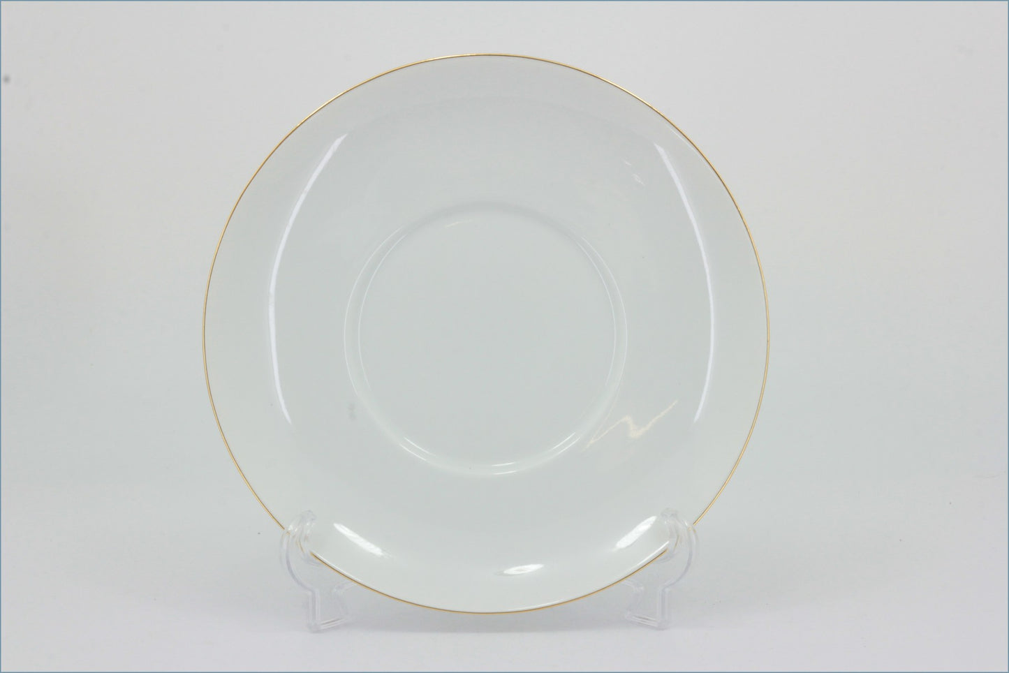 Thomas - White With Thin Gold Band - Mug/Breakfast Cup Saucer