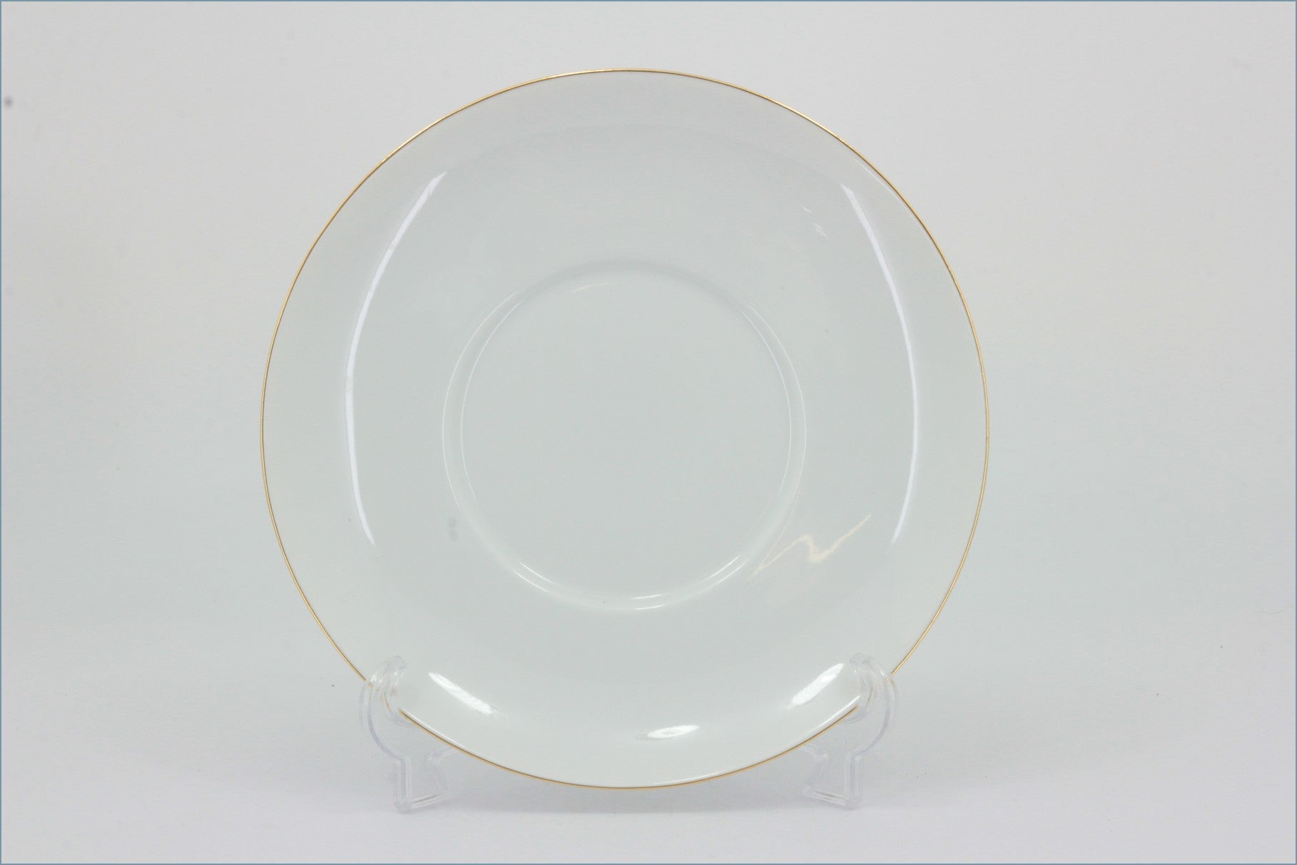 Thomas - White With Thin Gold Band - Mug/Breakfast Cup Saucer