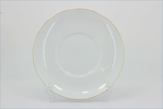 Thomas - White With Thin Gold Band - Mug/Breakfast Cup Saucer