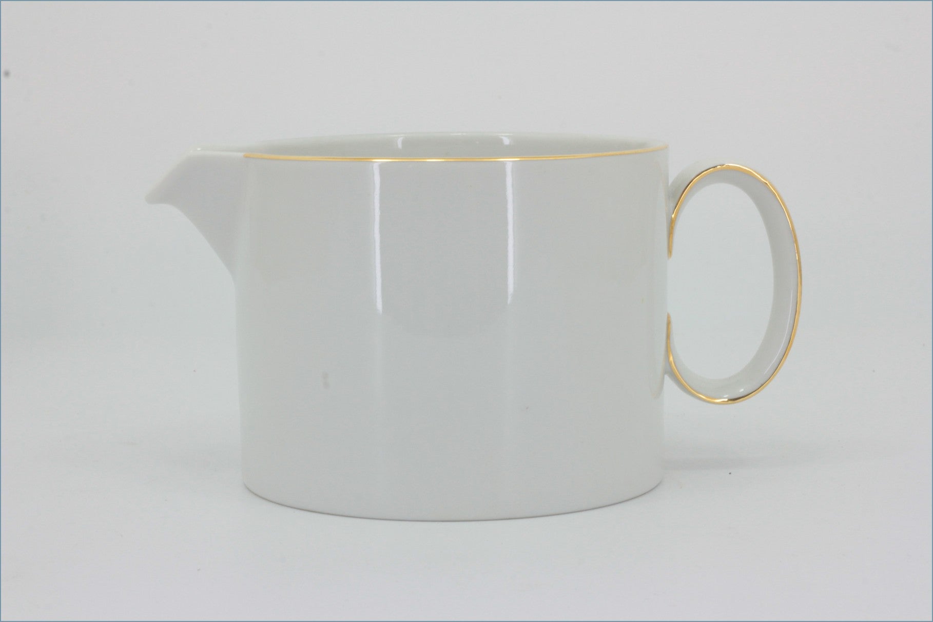 Thomas - White With Thin Gold Band - Gravy Jug