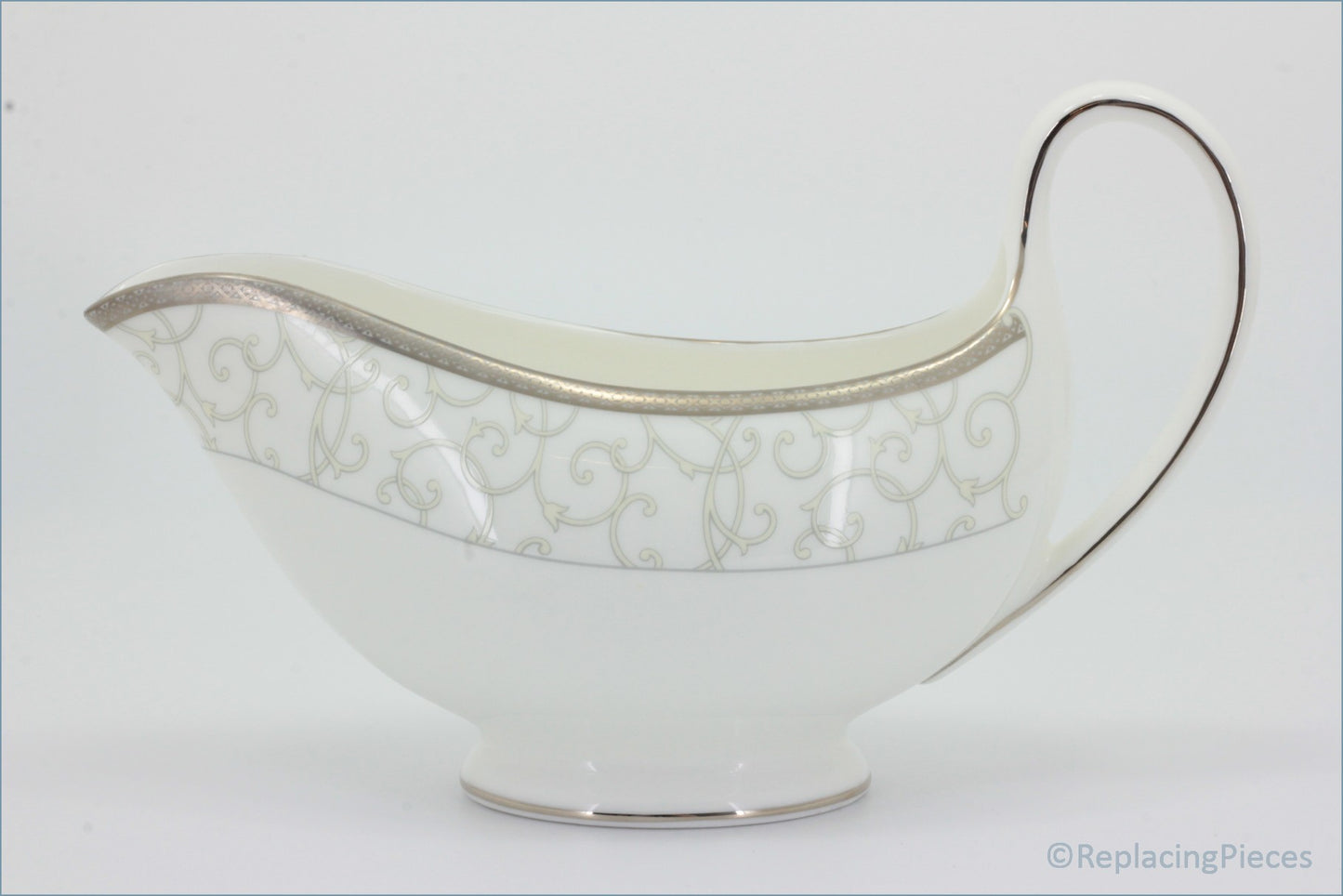 Wedgwood - Celestial Platinum - Gravy Boat