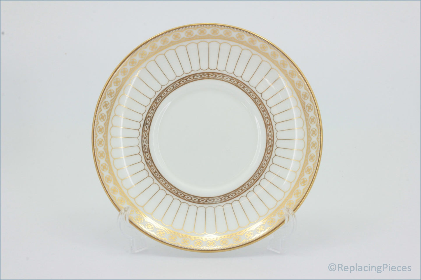 Wedgwood - Colonnade Gold (W4339) - Coffee Saucer (Curved Rim)