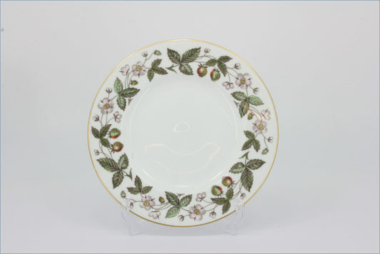 Wedgwood - Strawberry Hill - 6" Side Plate - Decorative plate with floral and leaf pattern on a white background