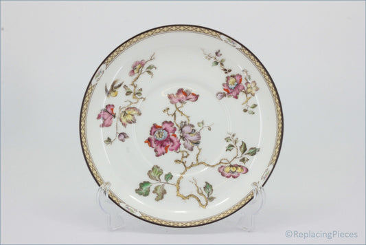 Wedgwood - Swallow - Coffee Saucer (Brown Edge)