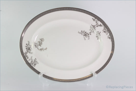 Wedgwood - Vera Wang Lace (Platinum) - 14" Oval Platter