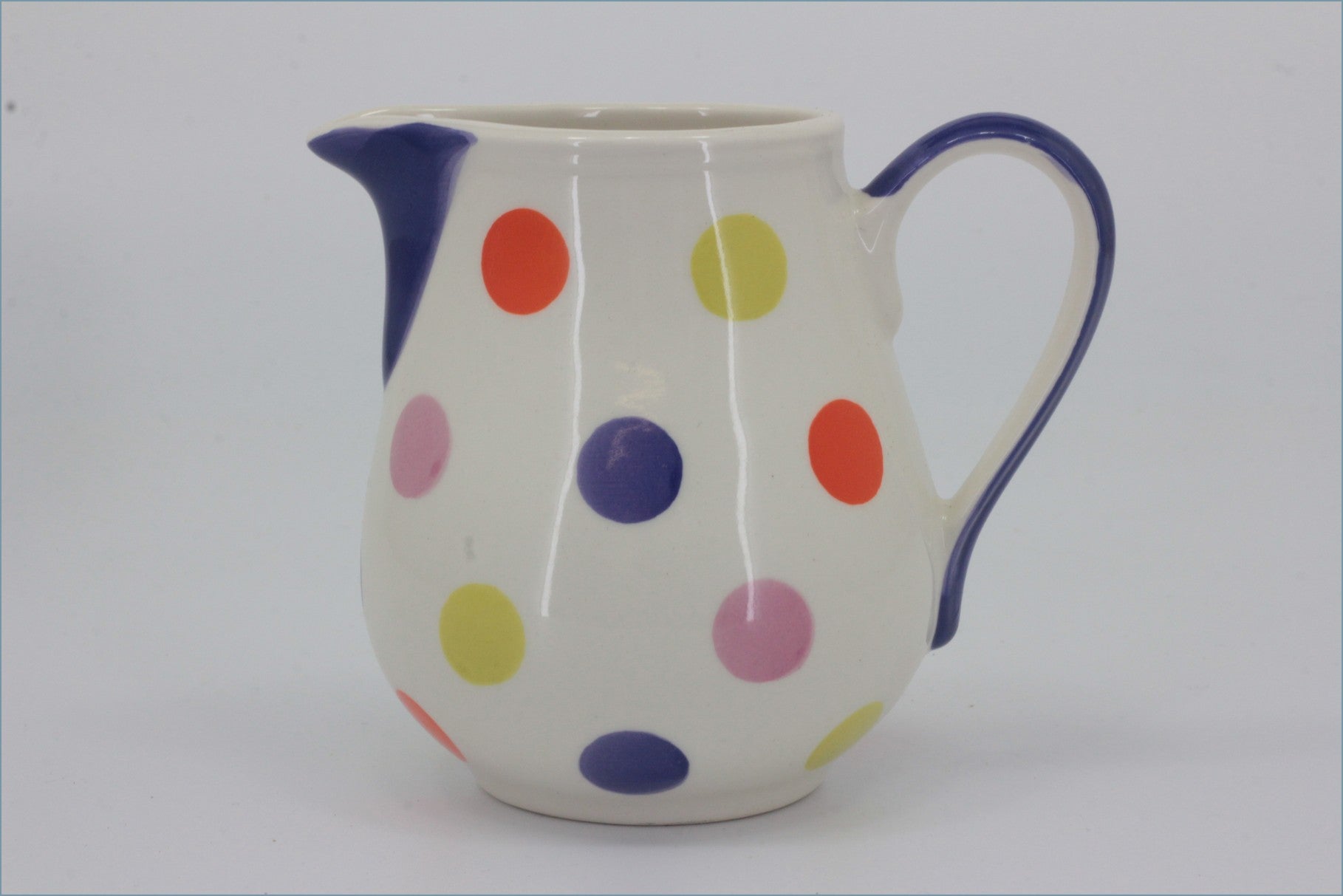 RPW280 - Whittards - Milk Jug (Purple Multi Coloured Spot)