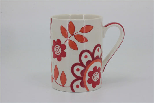 RPW298 - Whittards - Mug (Red & Orange Flowers)