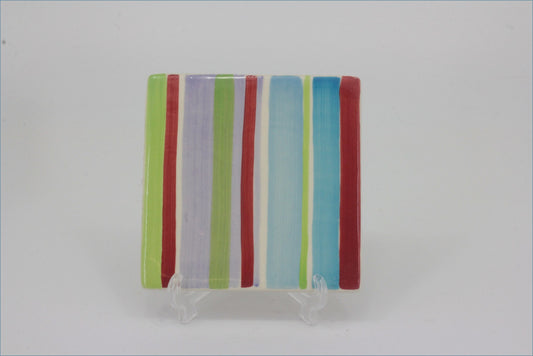 RPW305 - Whittards - Coaster (Multi Coloured Stripes)