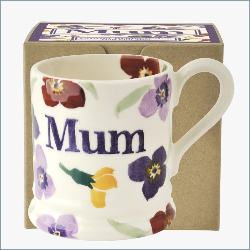 Emma Bridgewater - Purple Wallflower - Mum 1/2 Pint Mug (Boxed)